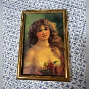 Vintage Portrait in Gold Frame